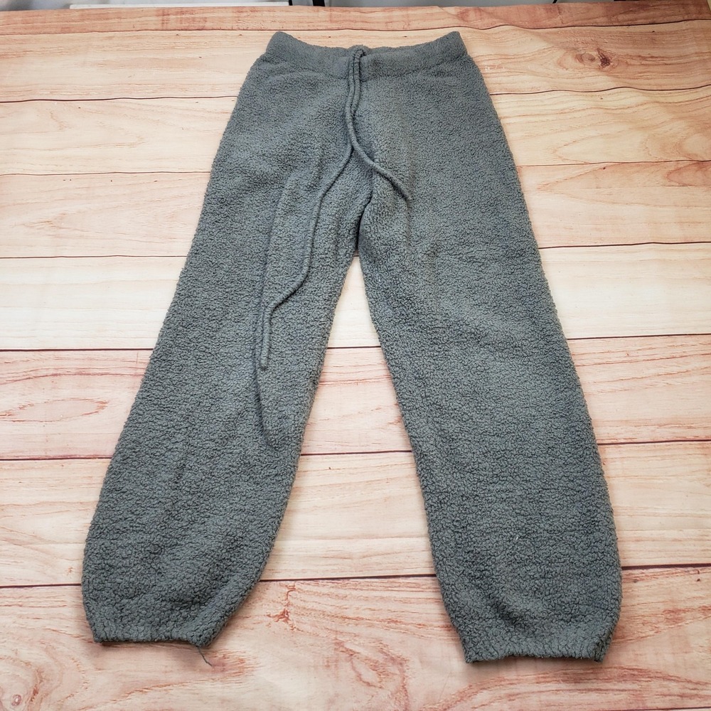 Skims Pants Womens Large Extra Large Gray Cozy Knit Fleece Joggers Sherpa Lounge